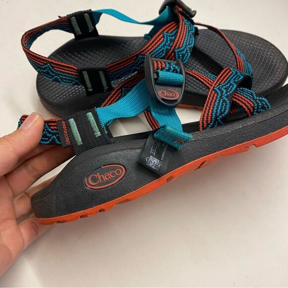 Chaco Z cloud blue orange women’s hiking walking water sandals 8 - Picture 6 of 8